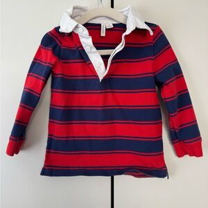 Janie and Jack Red and Blue Button Down Shirt Classic Style